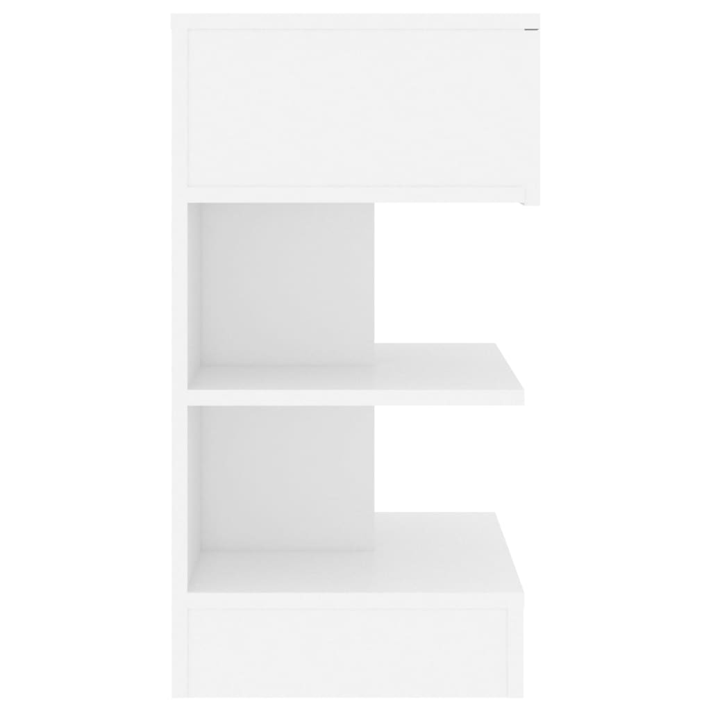 Table de chevet Blanc 40x35x65 cm Bois d’ingénierie - XIOS