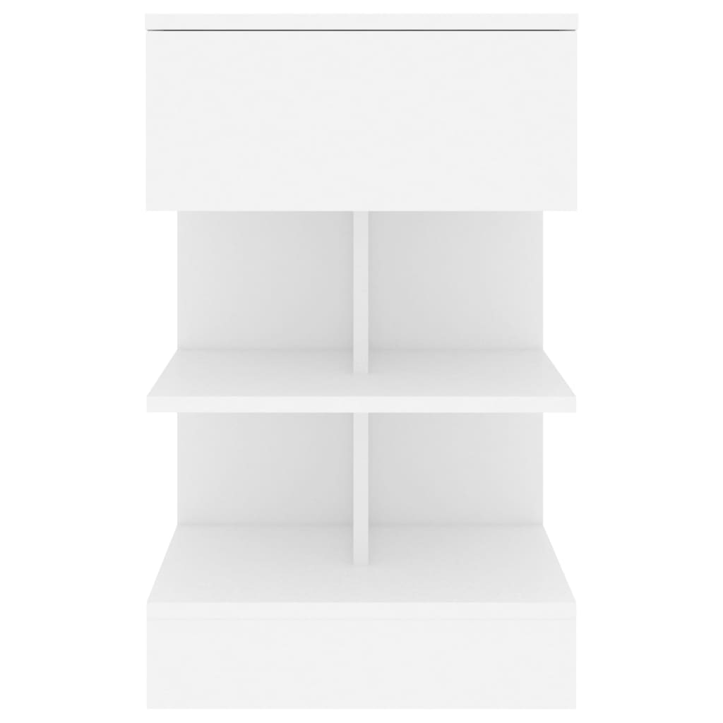 Tables de chevet 2 pcs Blanc 40x35x65 cm Bois d’ingénierie - XIOS