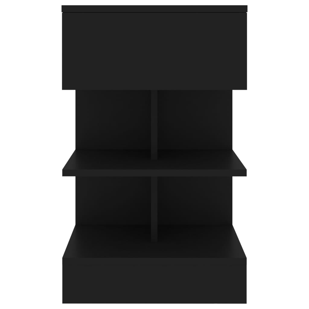 Table de chevet Noir 40x35x65 cm Bois d’ingénierie - XIOS