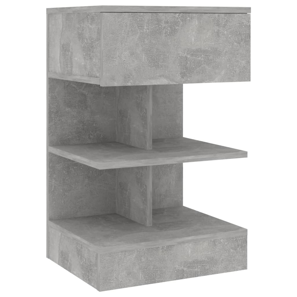 Table de chevet Gris béton 40x35x65 cm Bois d’ingénierie - XIOS