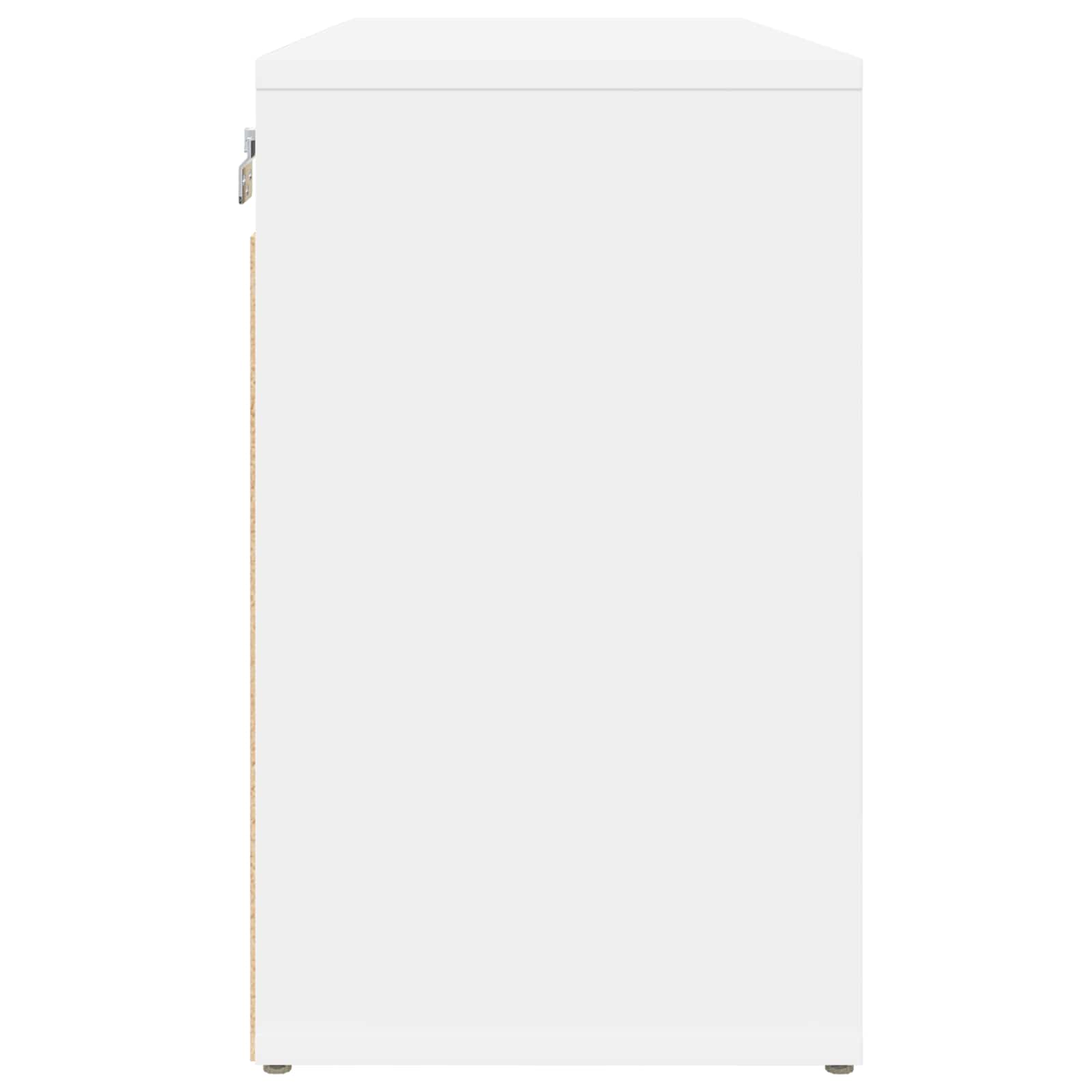 Cabinet à chaussures Blanc 77,5 x 30 x 51 cm Bois d'ingénierie - XIOS