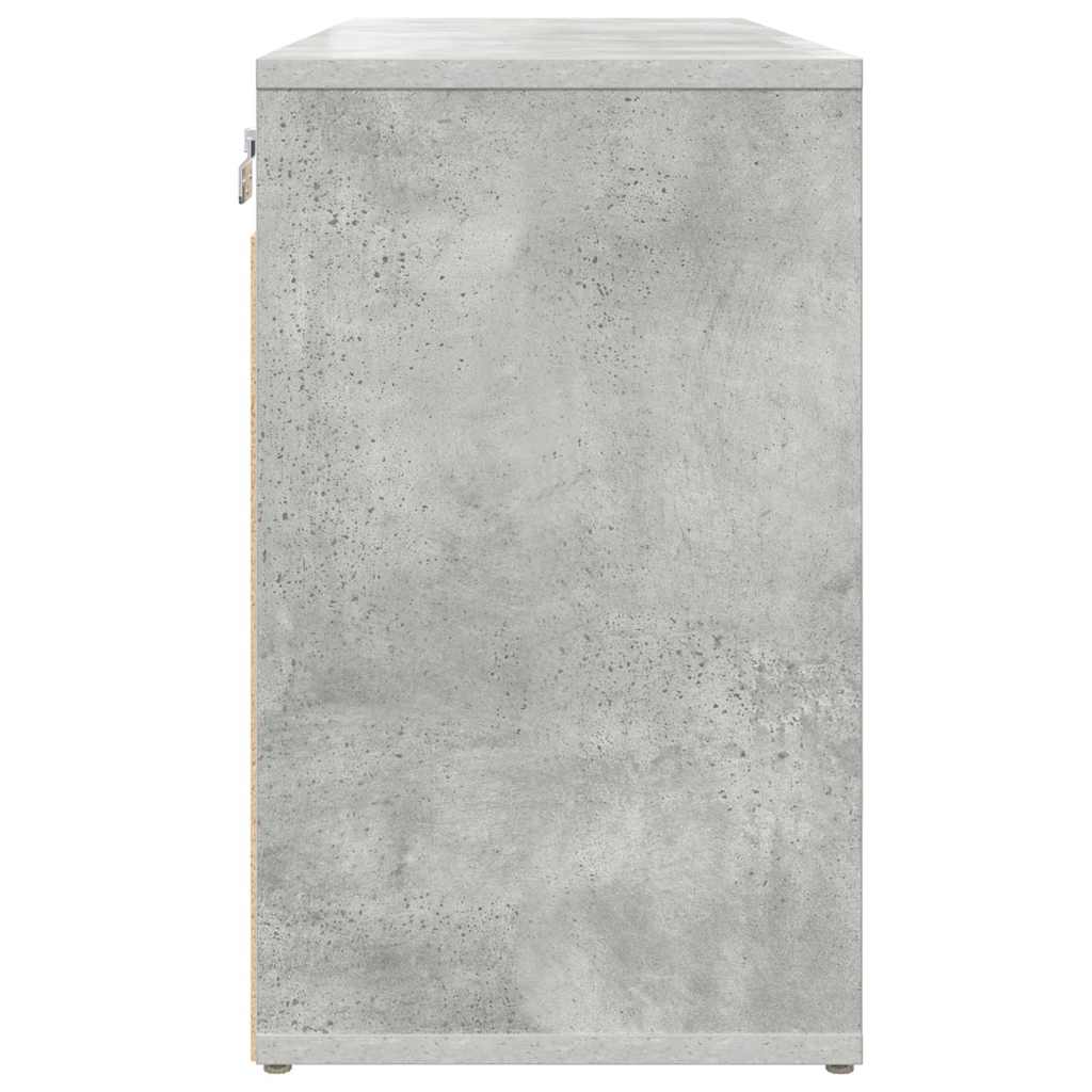 Meuble à chaussures avec étagère Gris béton 77.5 x 30 x 51 cm - XIOS