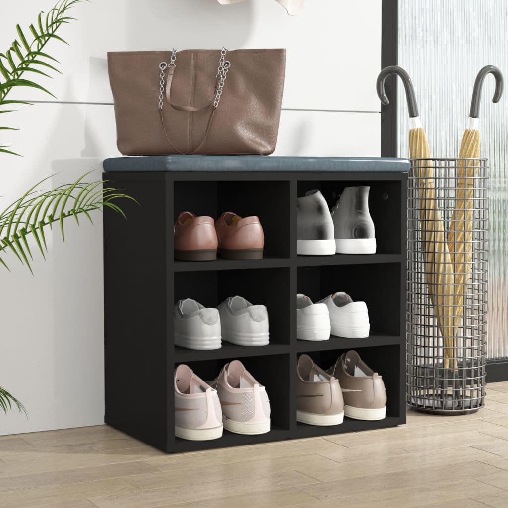 Armoire à chaussures noir 52,5x30x50 cm - XIOS
