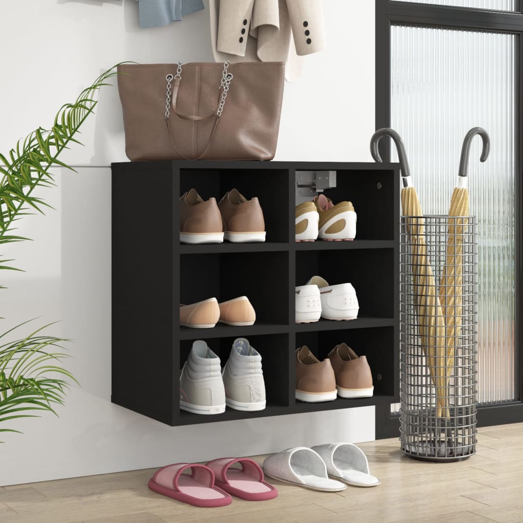 Armoire à chaussures noir 52,5x30x50 cm - XIOS