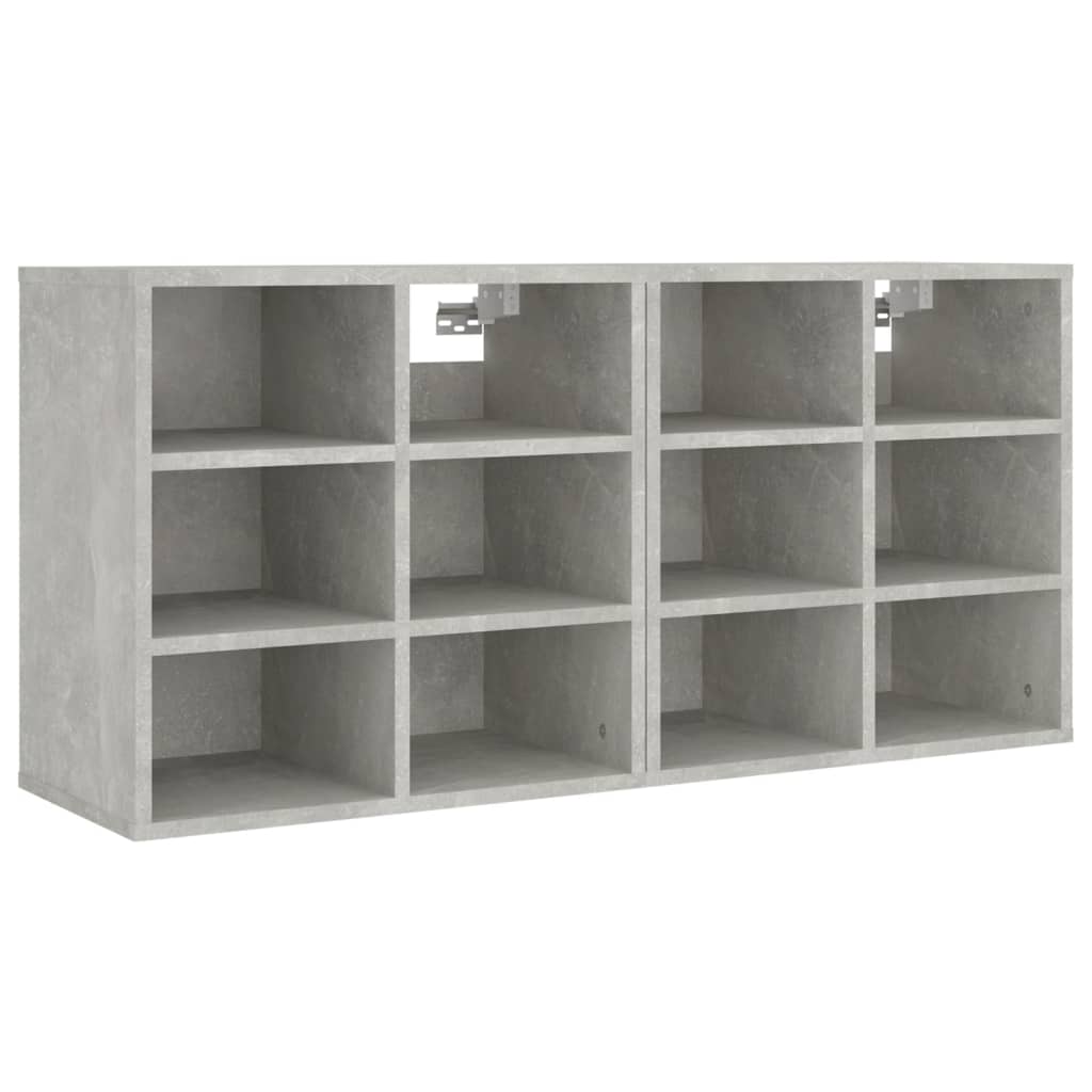 Armoires à chaussures 2 pcs Gris béton 52,5x30x50 cm - XIOS