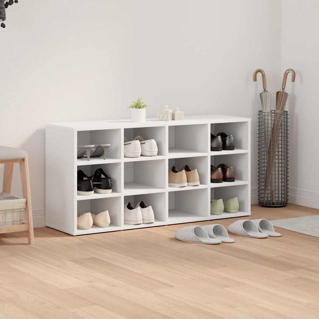 Meuble à chaussures Blanc 103 x 30 x 51 cm Bois d'ingénierie - XIOS