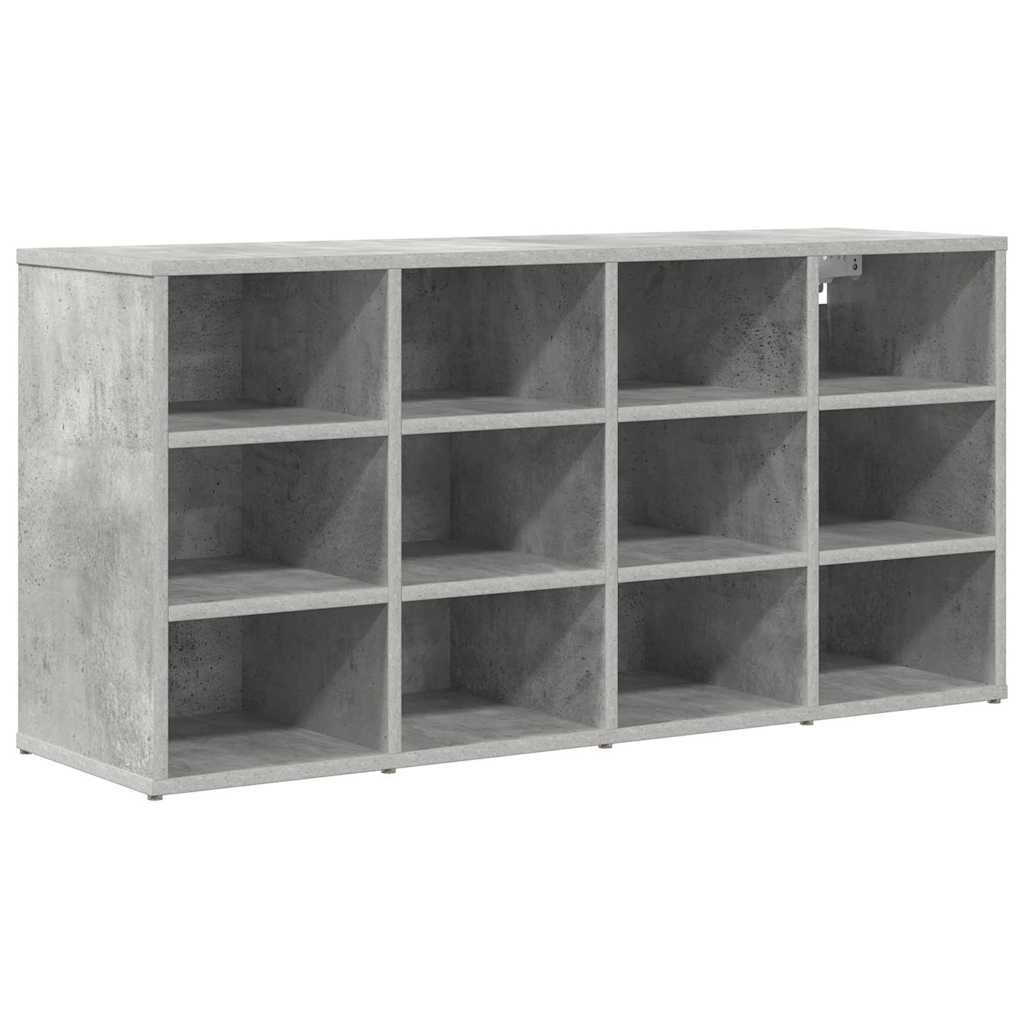 Meuble à chaussures avec étagère Gris béton 103 x 30 x 51 cm - XIOS