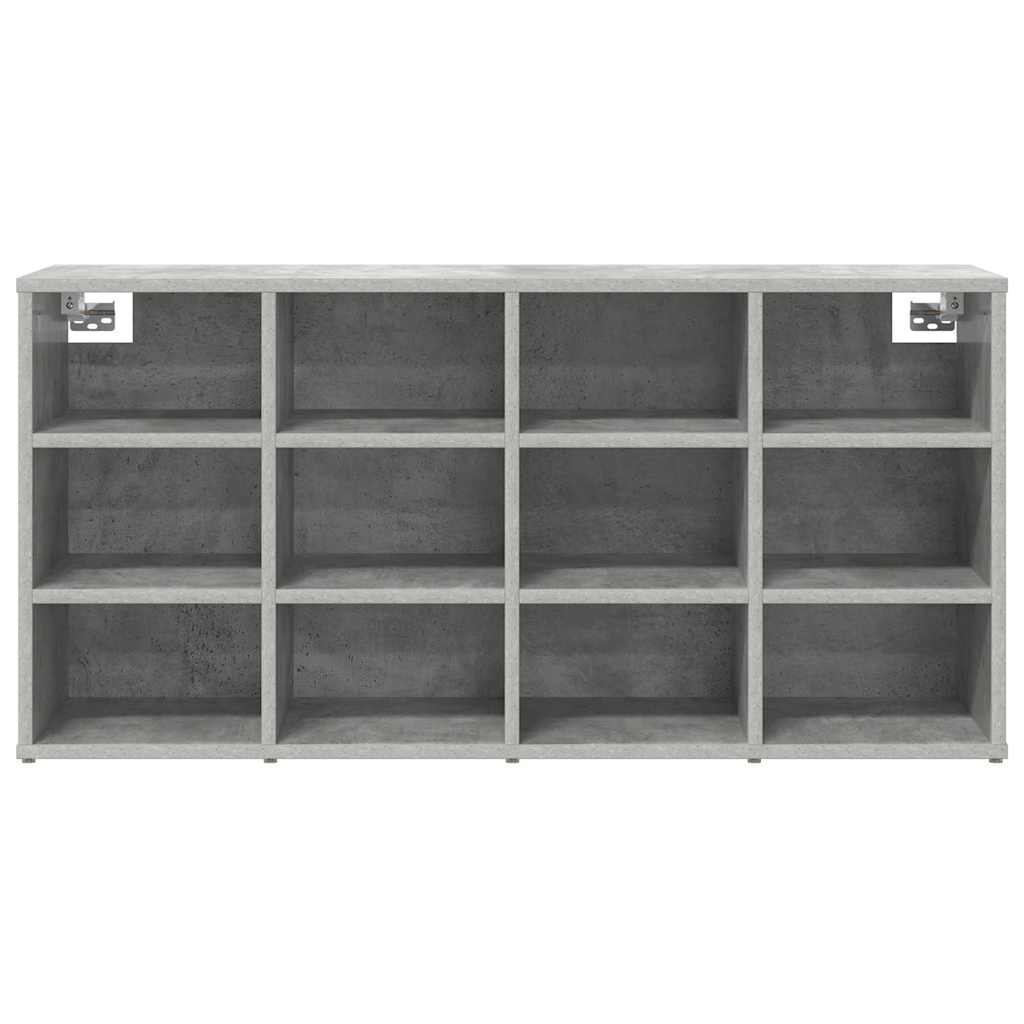 Meuble à chaussures avec étagère Gris béton 103 x 30 x 51 cm - XIOS