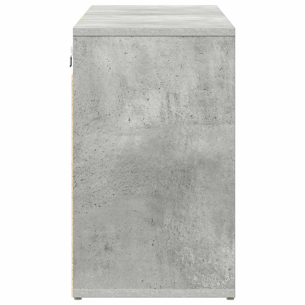 Meuble à chaussures avec étagère Gris béton 103 x 30 x 51 cm - XIOS