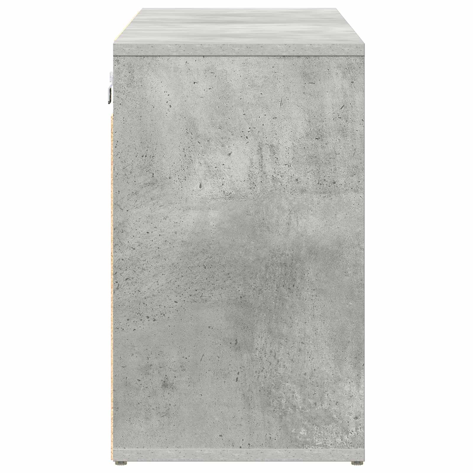 Cabinet à chaussures avec étagère Gris béton 103 x 30 x 51 cm - XIOS