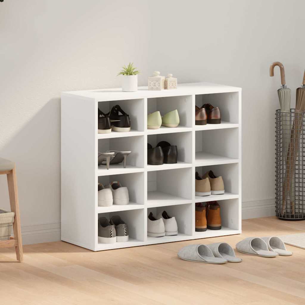 Meuble à chaussures Blanc 77.5 x 30 x 67 cm Bois d'ingénierie - XIOS