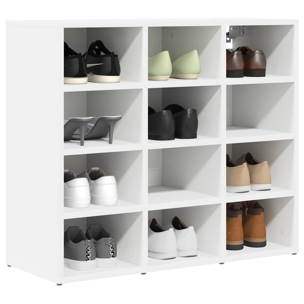 Meuble à chaussures Blanc 77.5 x 30 x 67 cm Bois d'ingénierie - XIOS