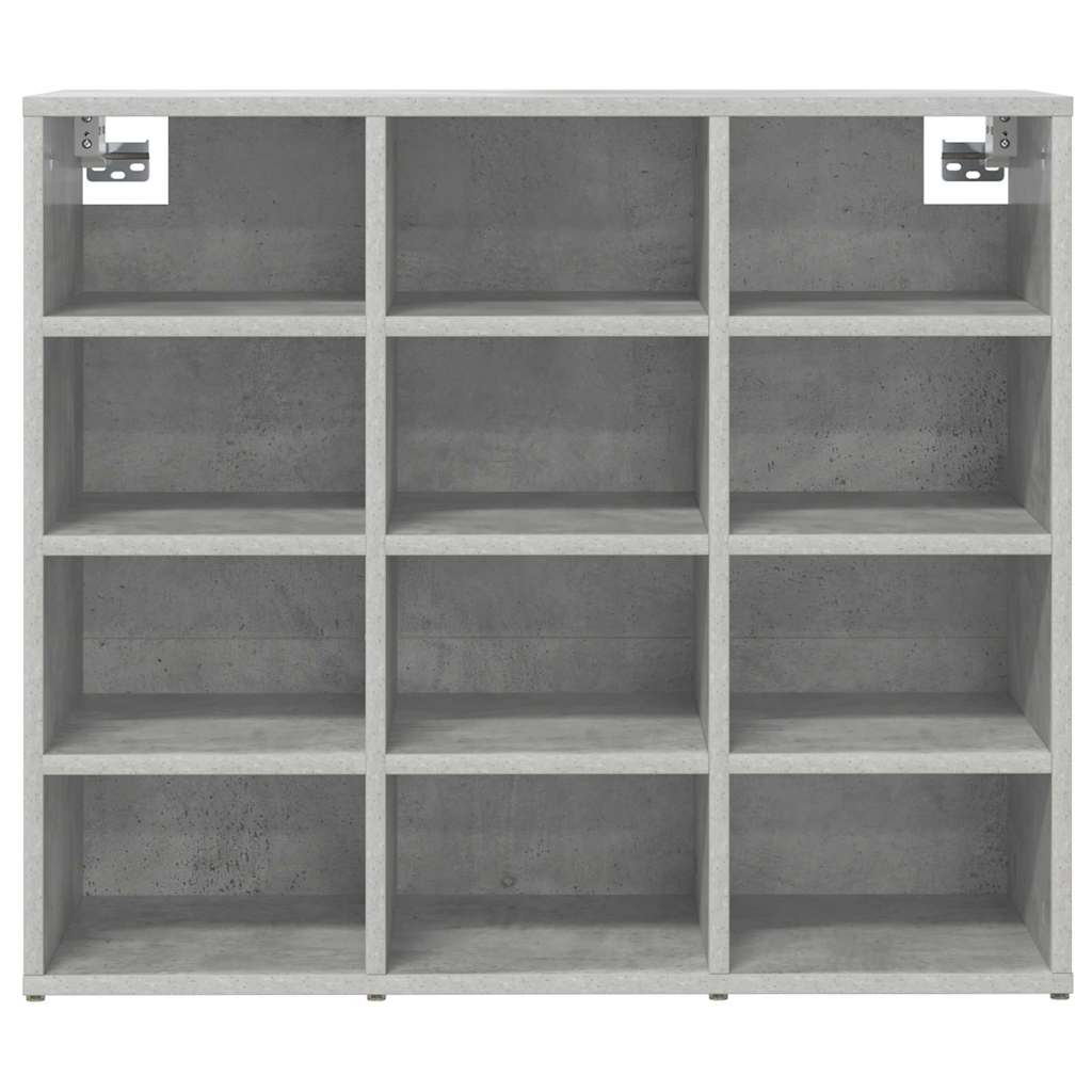 Meuble à chaussures avec étagère Gris béton 77.5 x 30 x 67 cm - XIOS