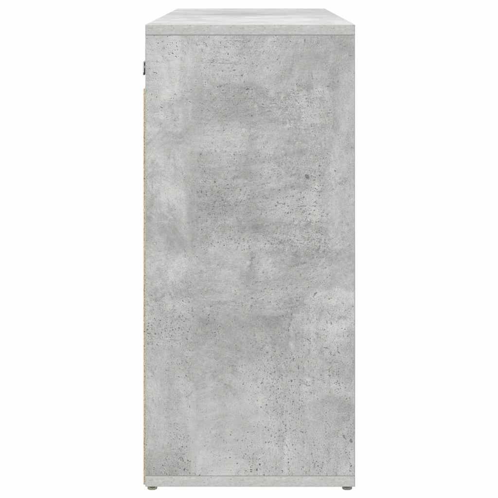 Meuble à chaussures avec étagère Gris béton 77.5 x 30 x 67 cm - XIOS