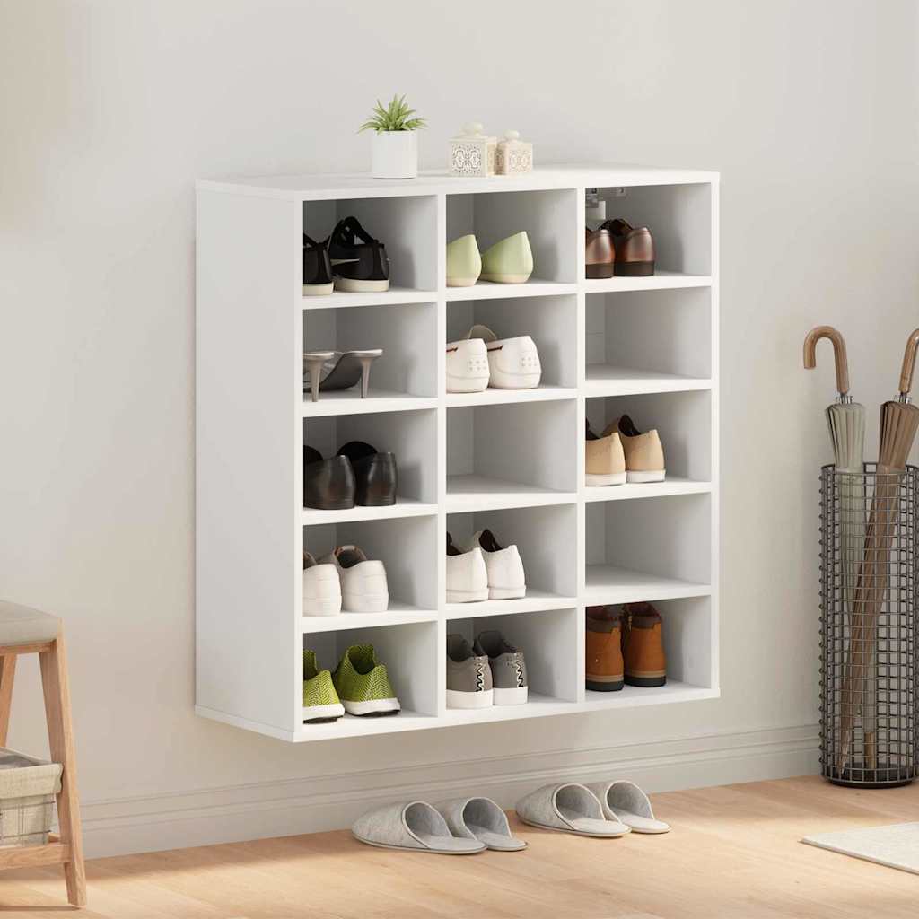 Meuble à chaussures Blanc 77.5 x 30 x 83.5 cm Bois d'ingénierie - XIOS
