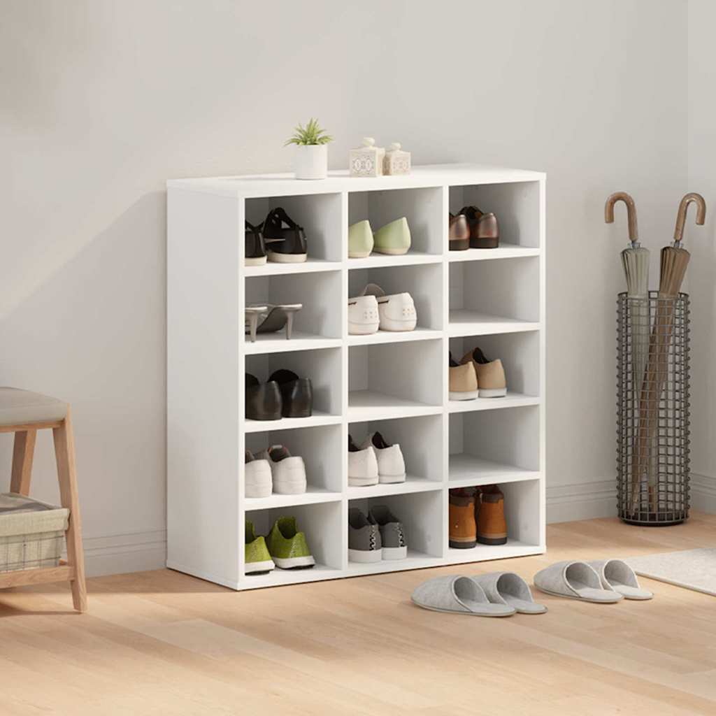 Meuble à chaussures Blanc 77.5 x 30 x 83.5 cm Bois d'ingénierie - XIOS