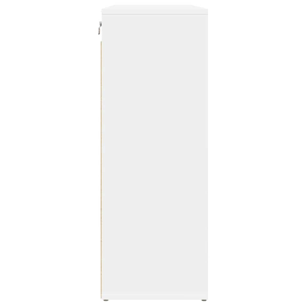 Meuble à chaussures Blanc 77.5 x 30 x 83.5 cm Bois d'ingénierie - XIOS