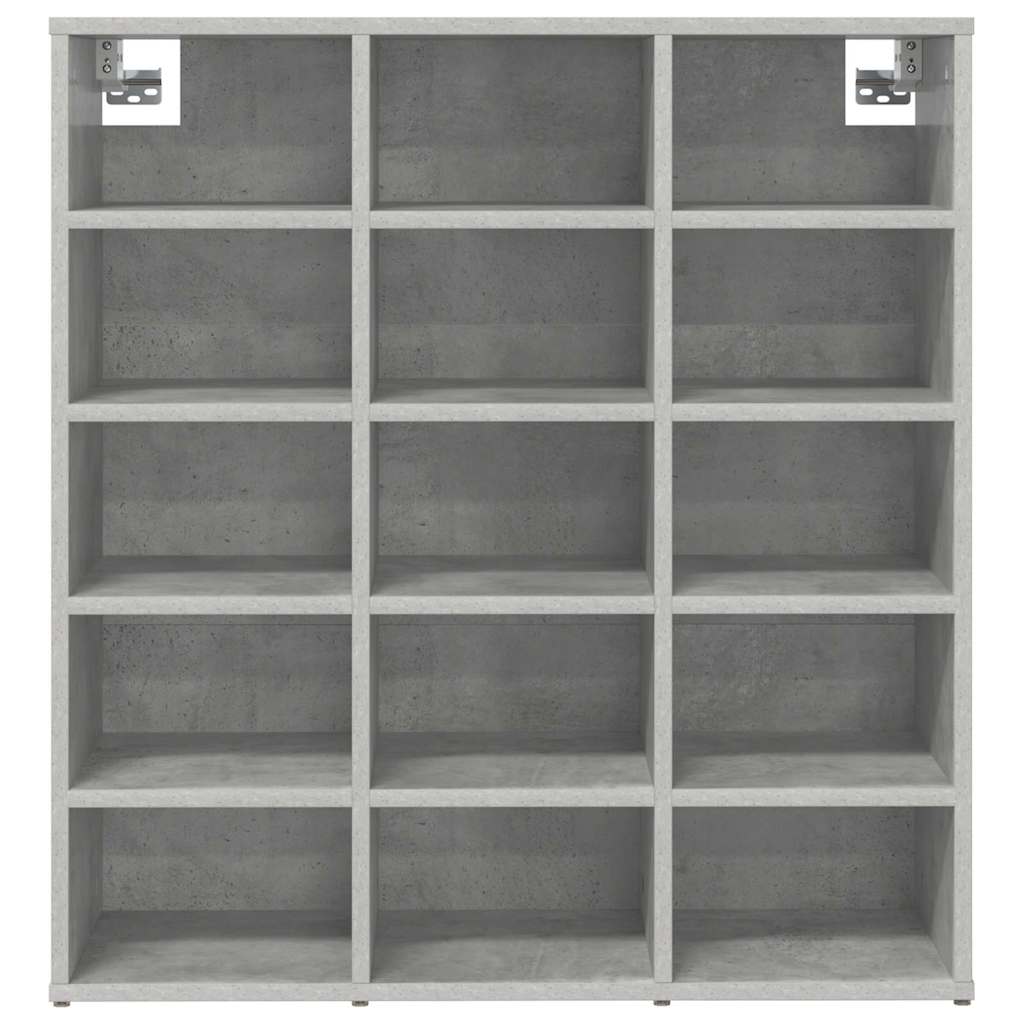 Meuble à chaussures avec étagère Gris béton 77.5 x 30 x 83.5 cm - XIOS