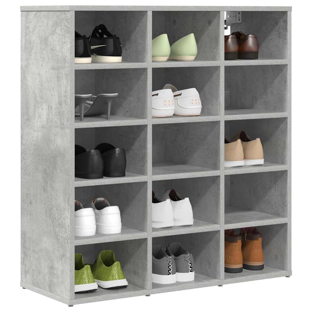 Meuble à chaussures avec étagère Gris béton 77.5 x 30 x 83.5 cm - XIOS