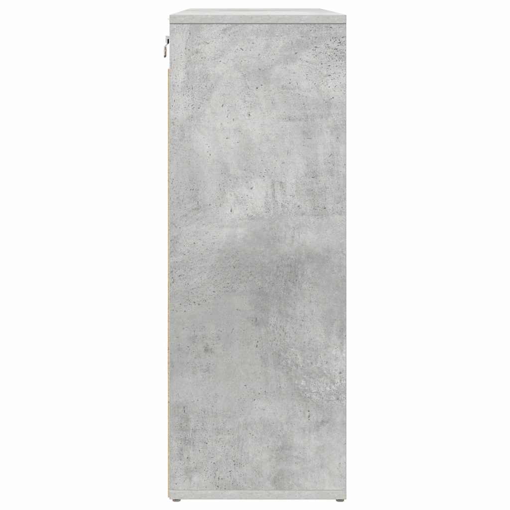 Meuble à chaussures avec étagère Gris béton 77.5 x 30 x 83.5 cm - XIOS