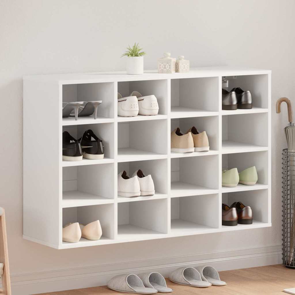 Meuble à chaussures Blanc 103 x 30 x 67 cm Bois d'ingénierie - XIOS