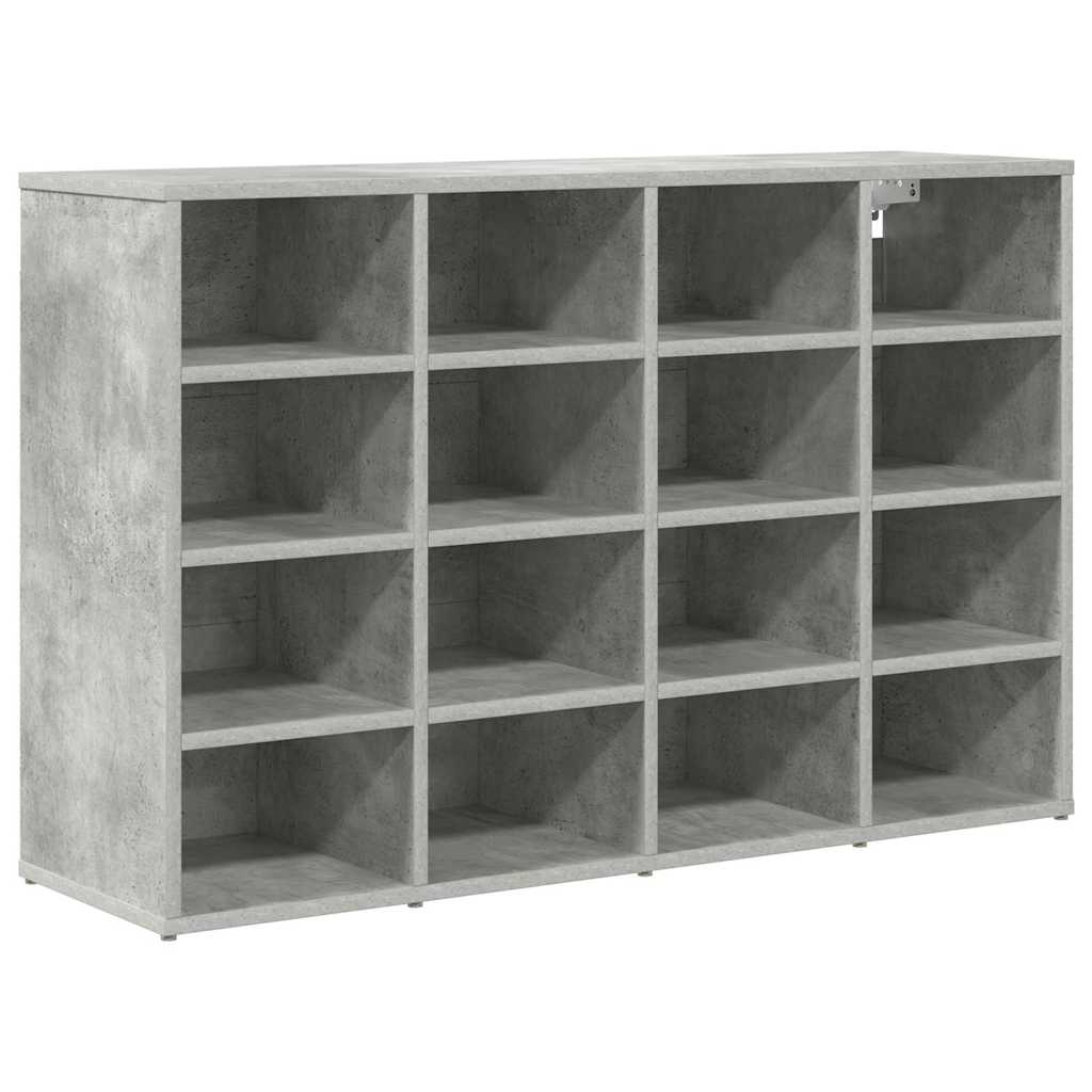 Meuble à chaussures avec étagère Gris béton 103 x 30 x 67 cm - XIOS