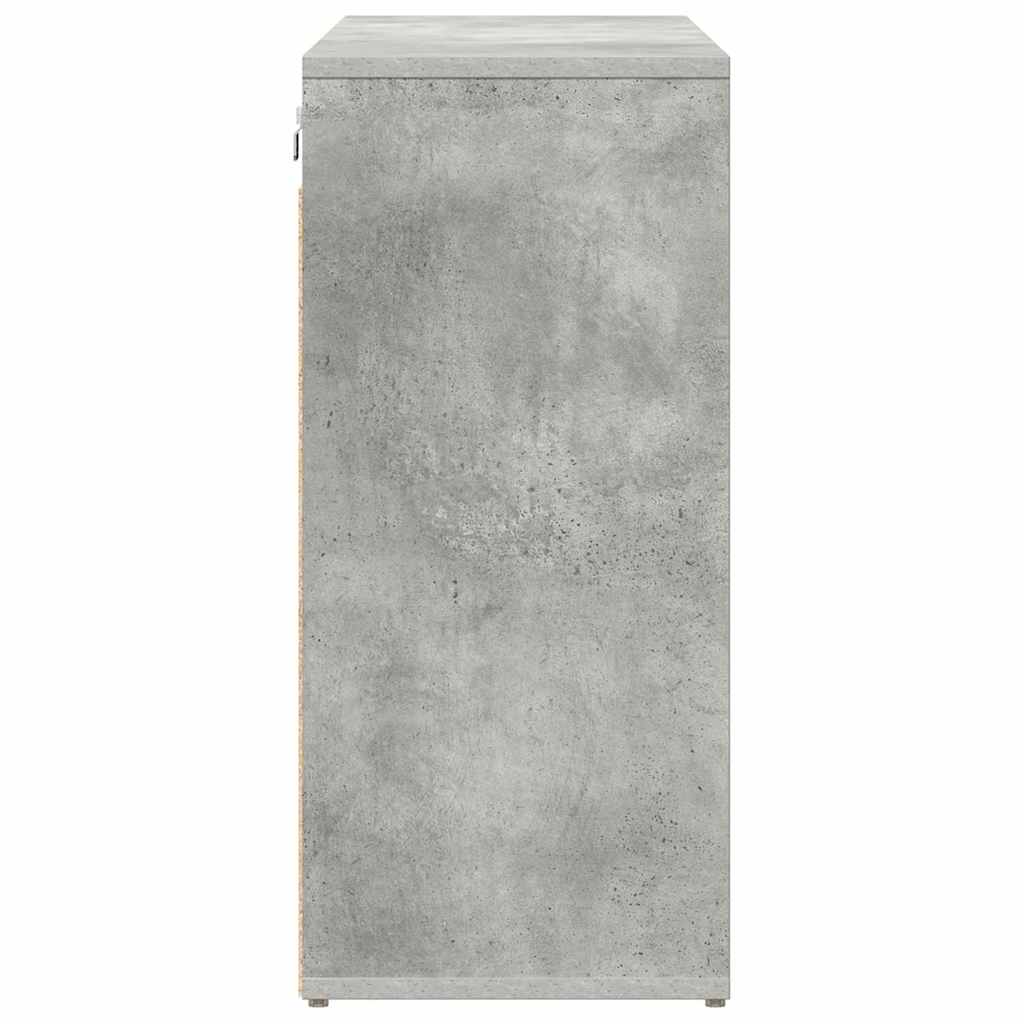 Meuble à chaussures avec étagère Gris béton 103 x 30 x 67 cm - XIOS