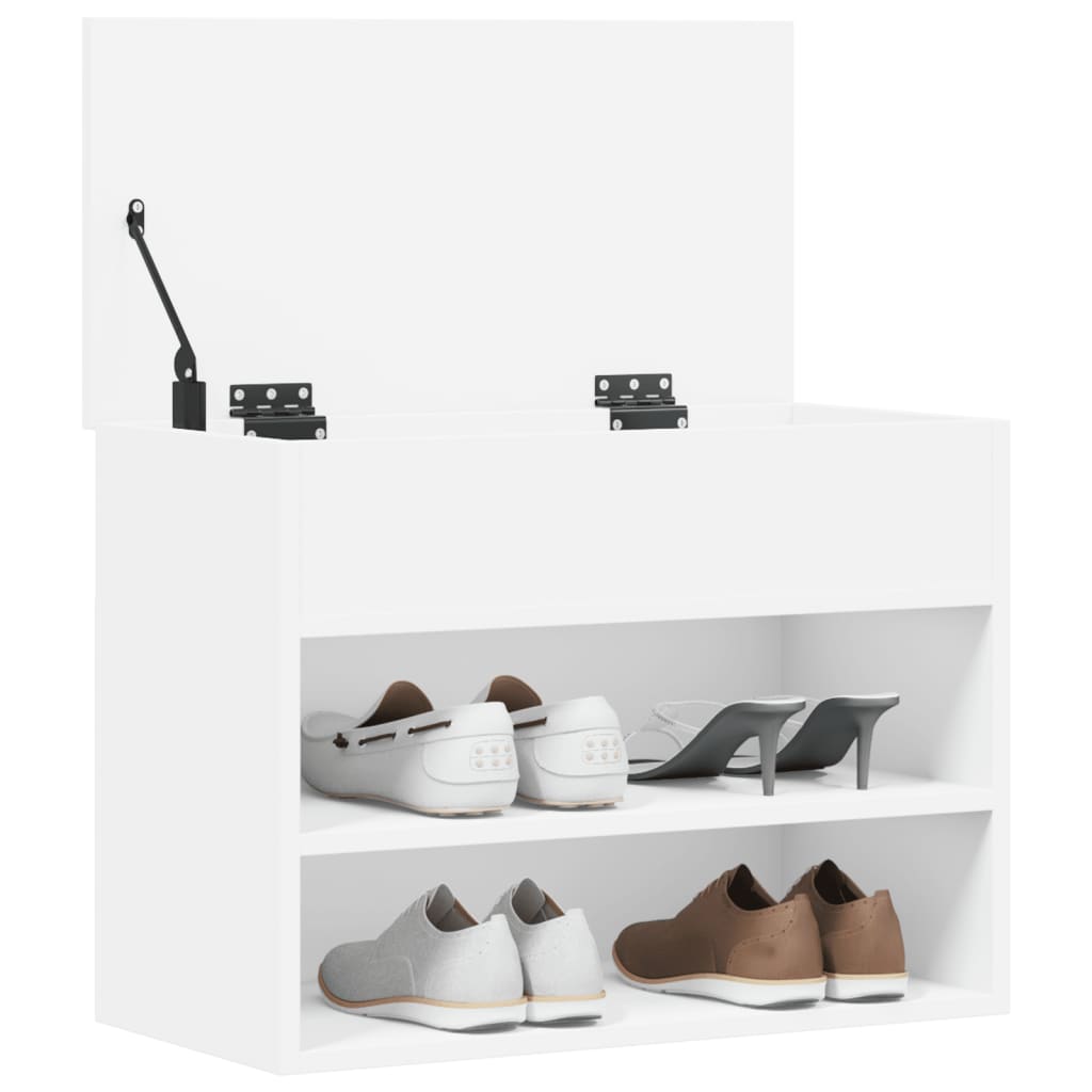 Banc à chaussures Blanc 60x30x45 cm Bois d’ingénierie - XIOS