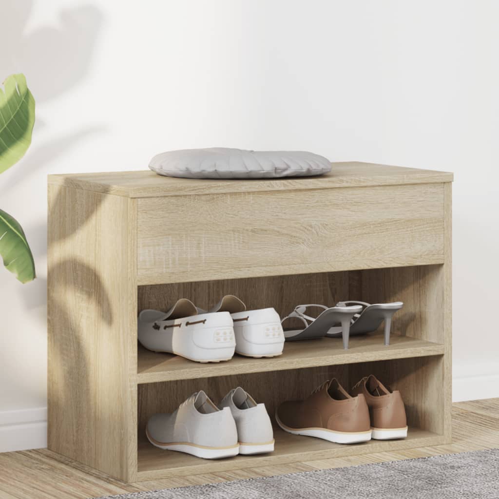 Banc à chaussures Chêne sonoma 60x30x45 cm Bois d’ingénierie - XIOS