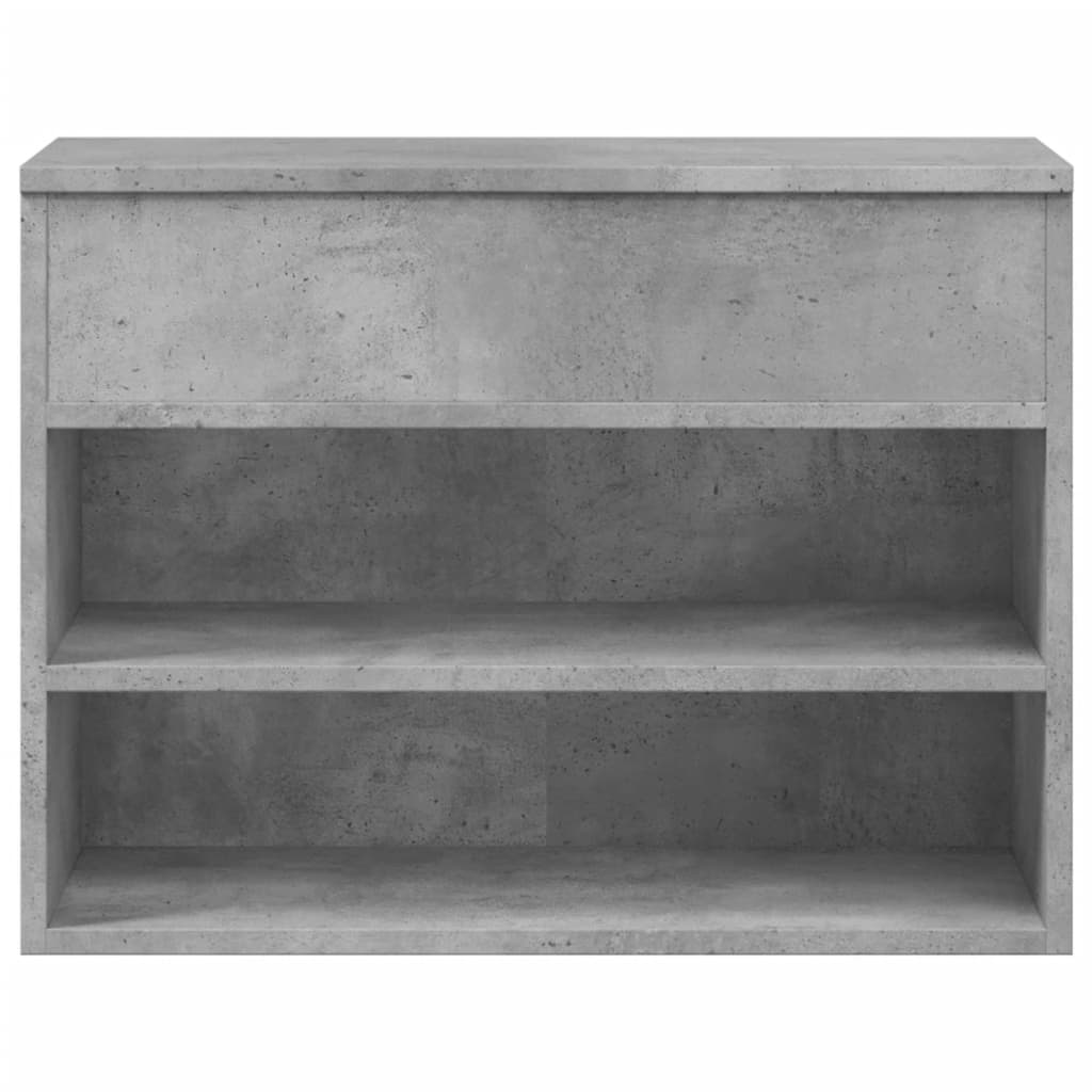 Banc à chaussures Gris béton 60x30x45 cm Bois d’ingénierie - XIOS