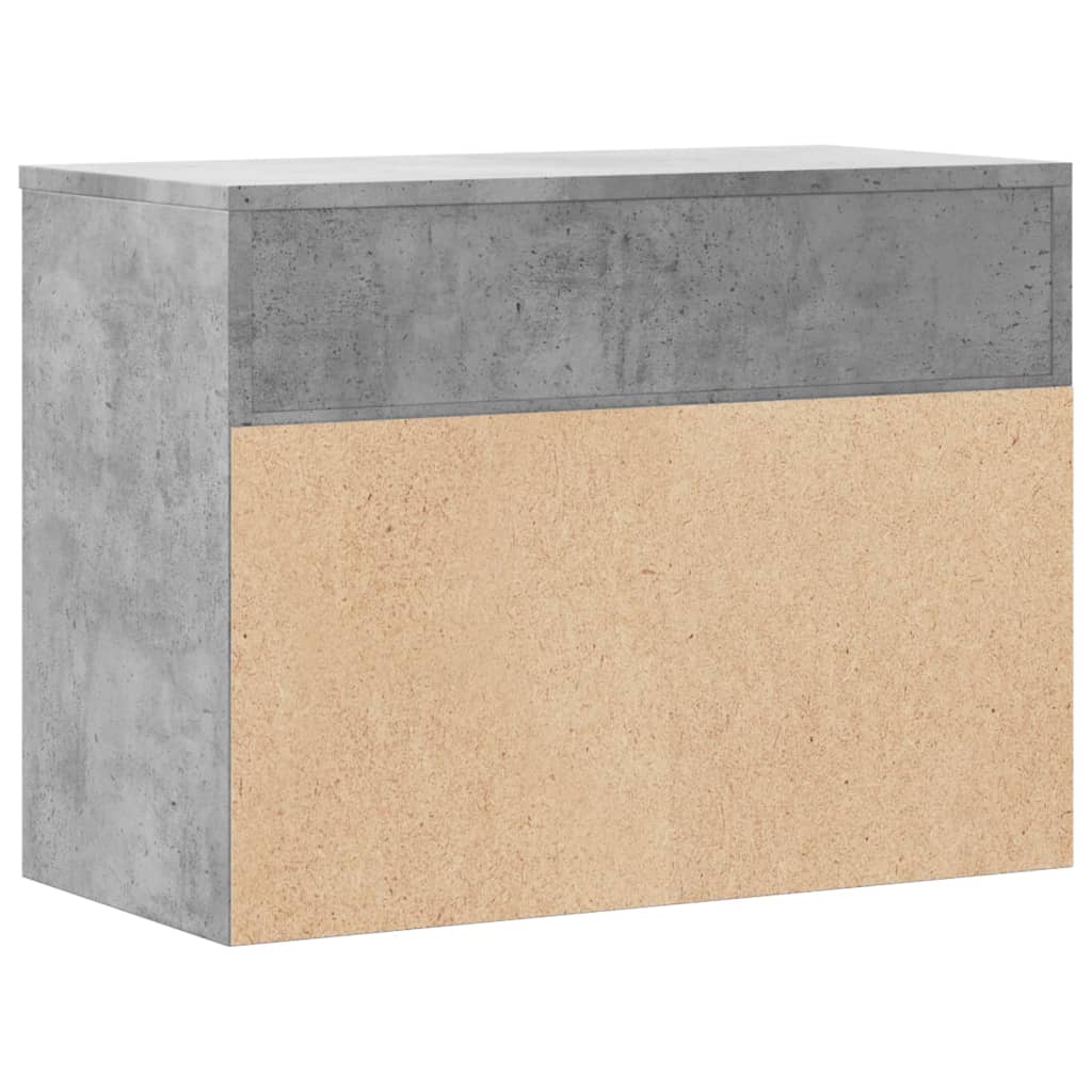 Banc à chaussures Gris béton 60x30x45 cm Bois d’ingénierie - XIOS