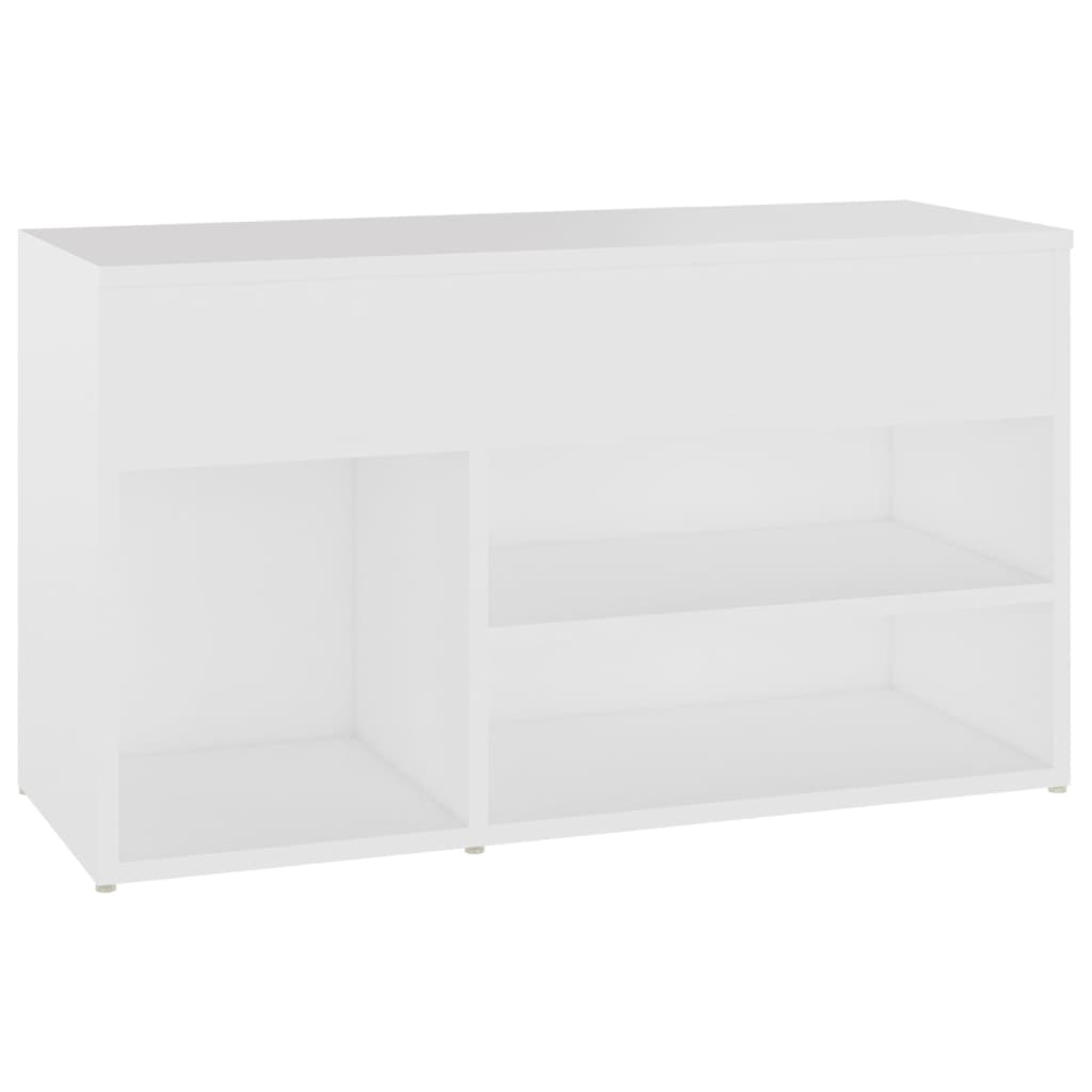 Banc à chaussures Blanc 80x30x45 cm Bois d’ingénierie - XIOS