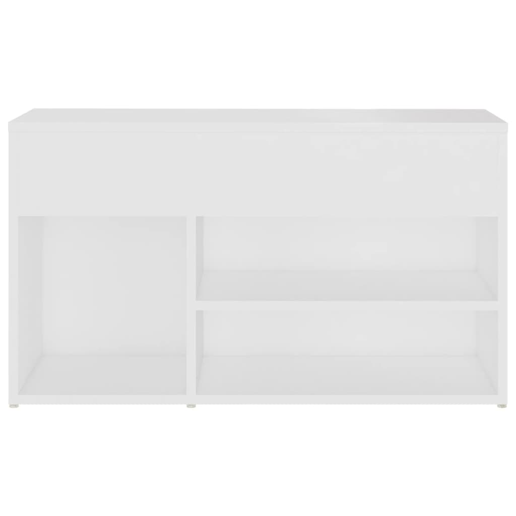 Banc à chaussures Blanc 80x30x45 cm Bois d’ingénierie - XIOS