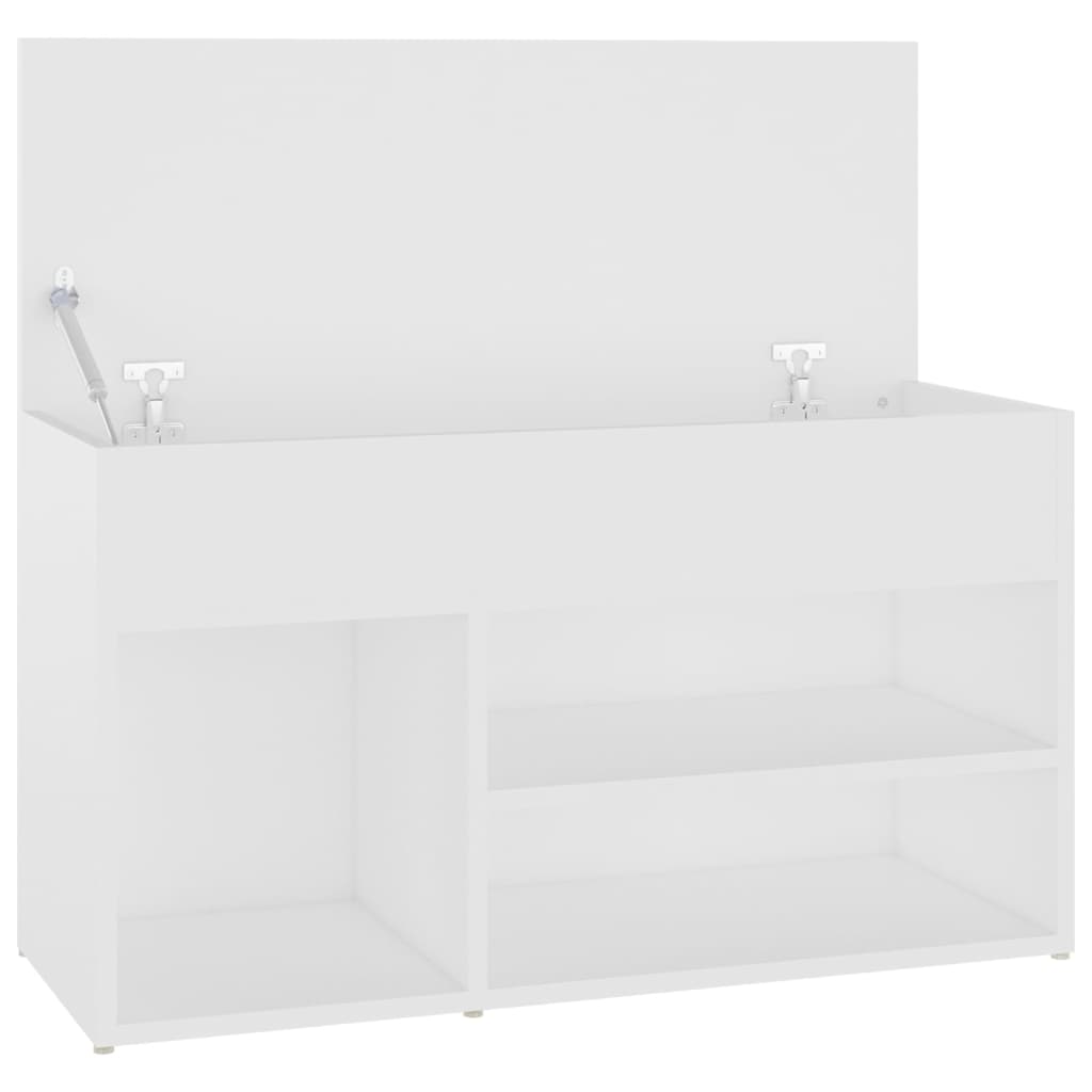 Banc à chaussures Blanc 80x30x45 cm Bois d’ingénierie - XIOS