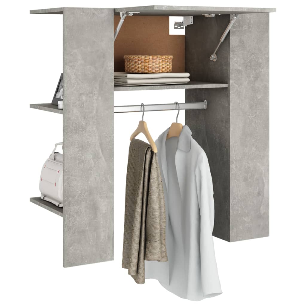 Armoire de couloir Gris béton 97,5x37x99 cm Bois d'ingénierie - XIOS