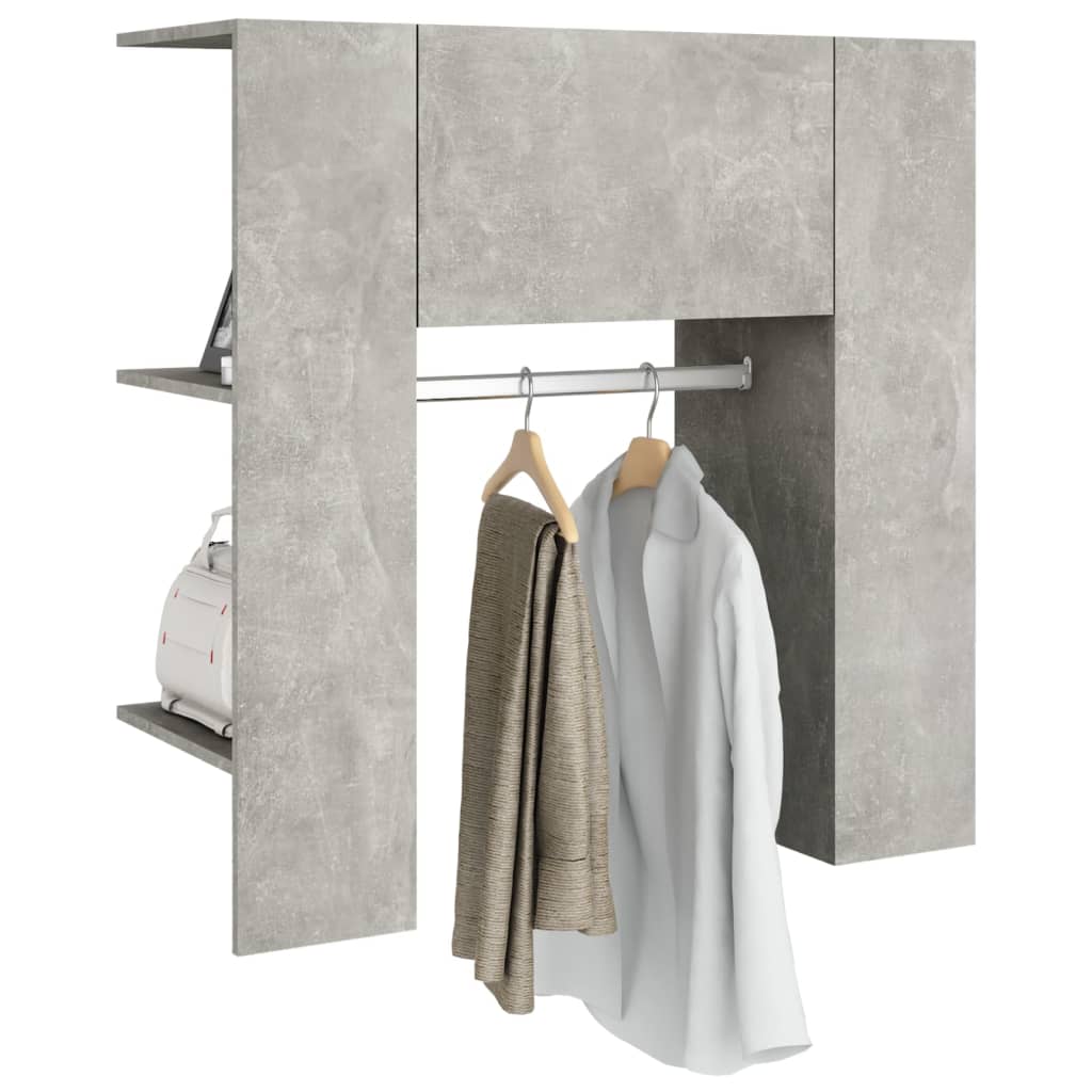 Armoire de couloir Gris béton 97,5x37x99 cm Bois d'ingénierie - XIOS