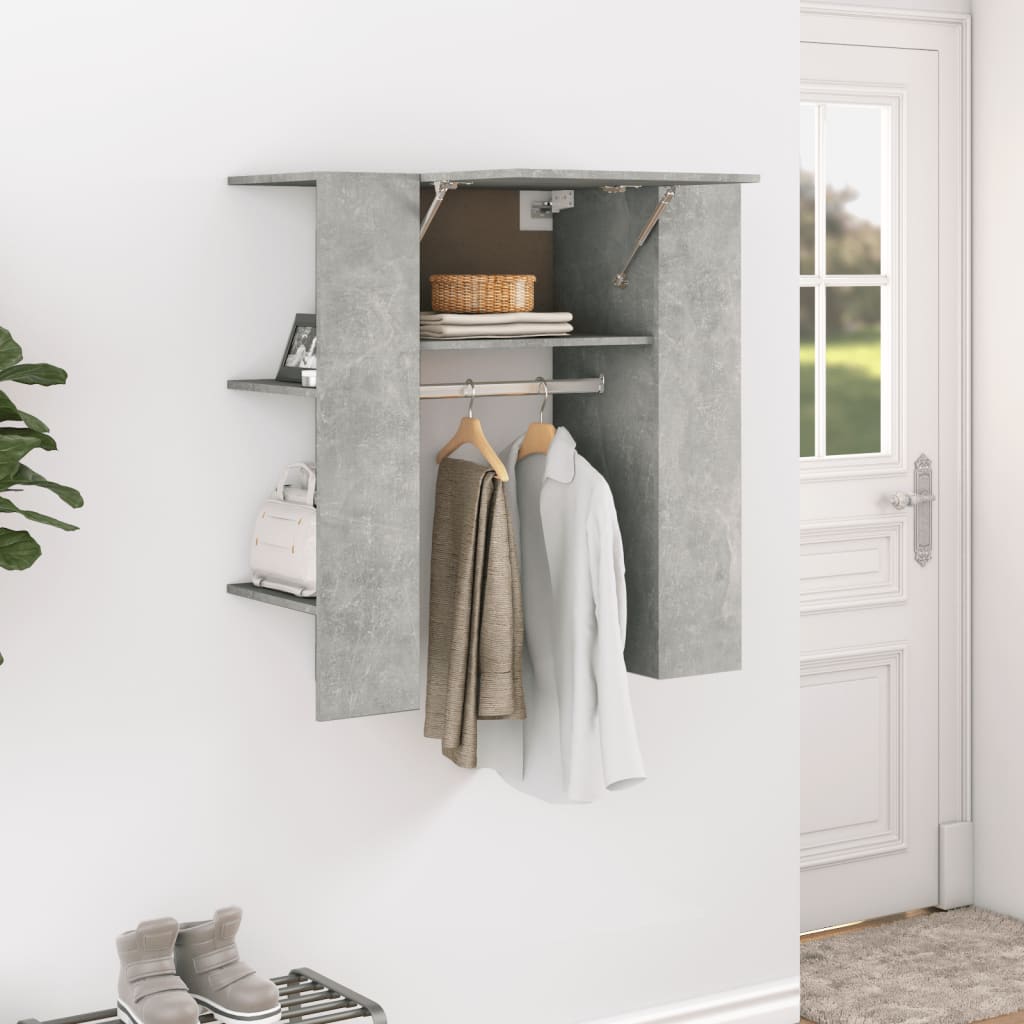 Armoire de couloir Gris béton 97,5x37x99 cm Bois d'ingénierie - XIOS