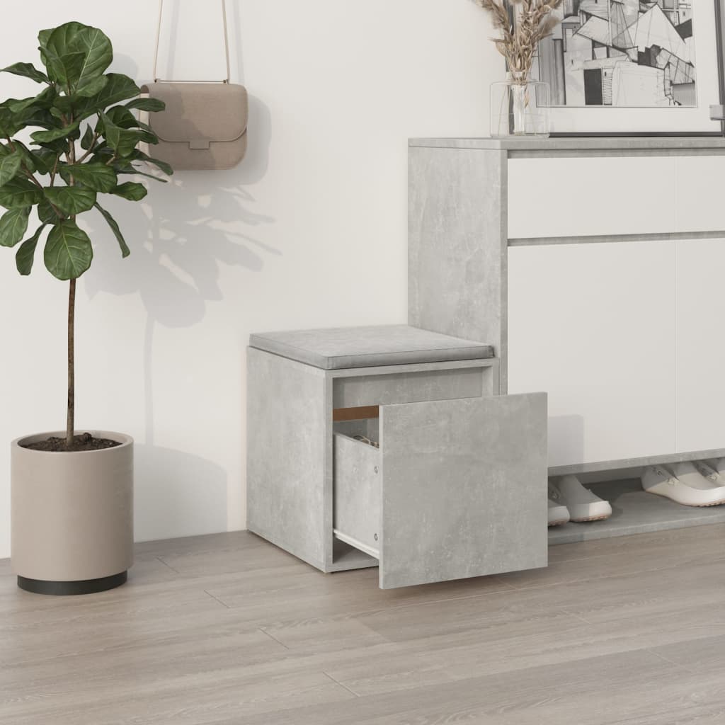 Tiroir boîte Gris béton 40,5x40x40 cm Bois d'ingénierie - XIOS