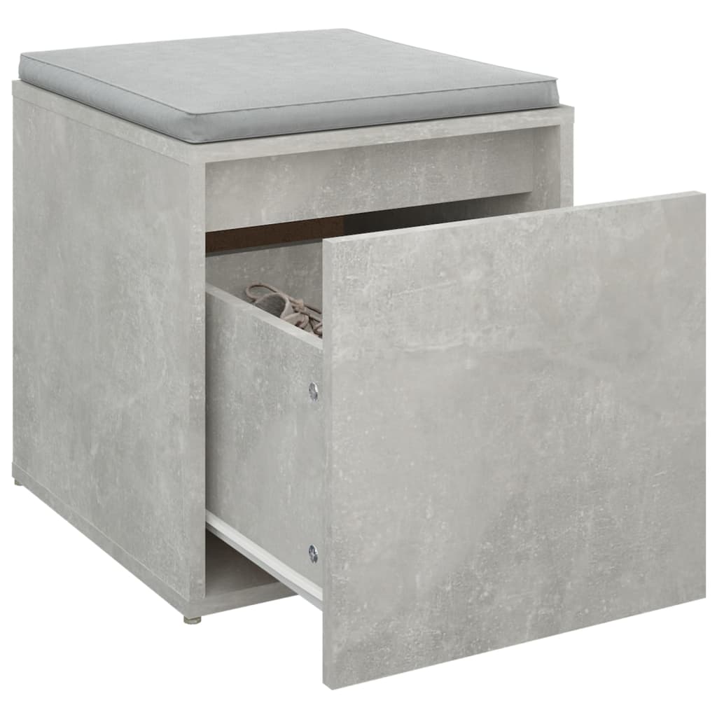 Tiroir boîte Gris béton 40,5x40x40 cm Bois d'ingénierie - XIOS