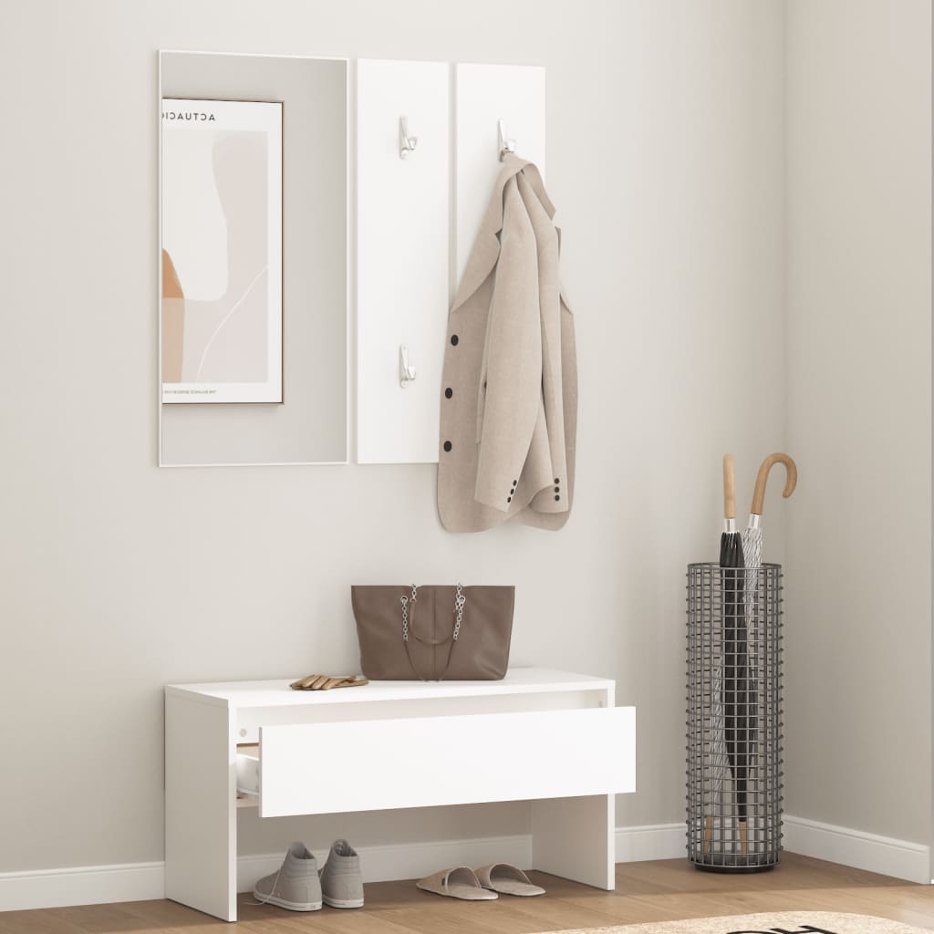 Ensemble de meubles de couloir Blanc Bois d'ingénierie - XIOS