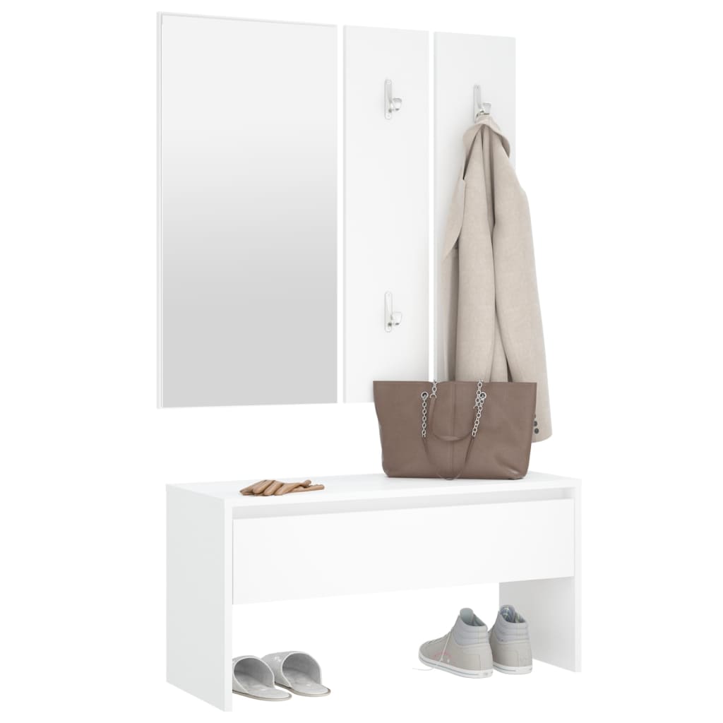 Ensemble de meubles de couloir Blanc Bois d'ingénierie - XIOS