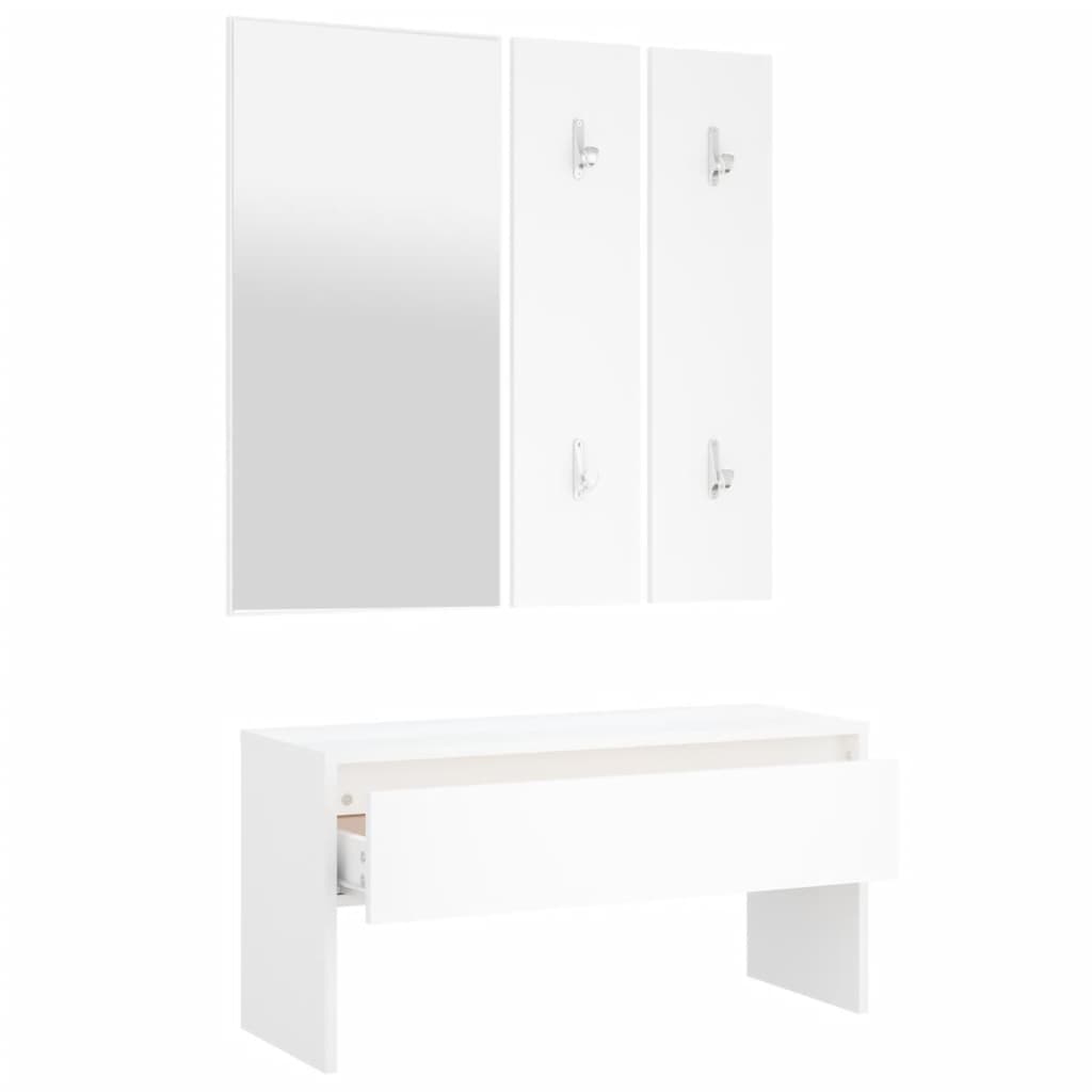 Ensemble de meubles de couloir Blanc Bois d'ingénierie - XIOS