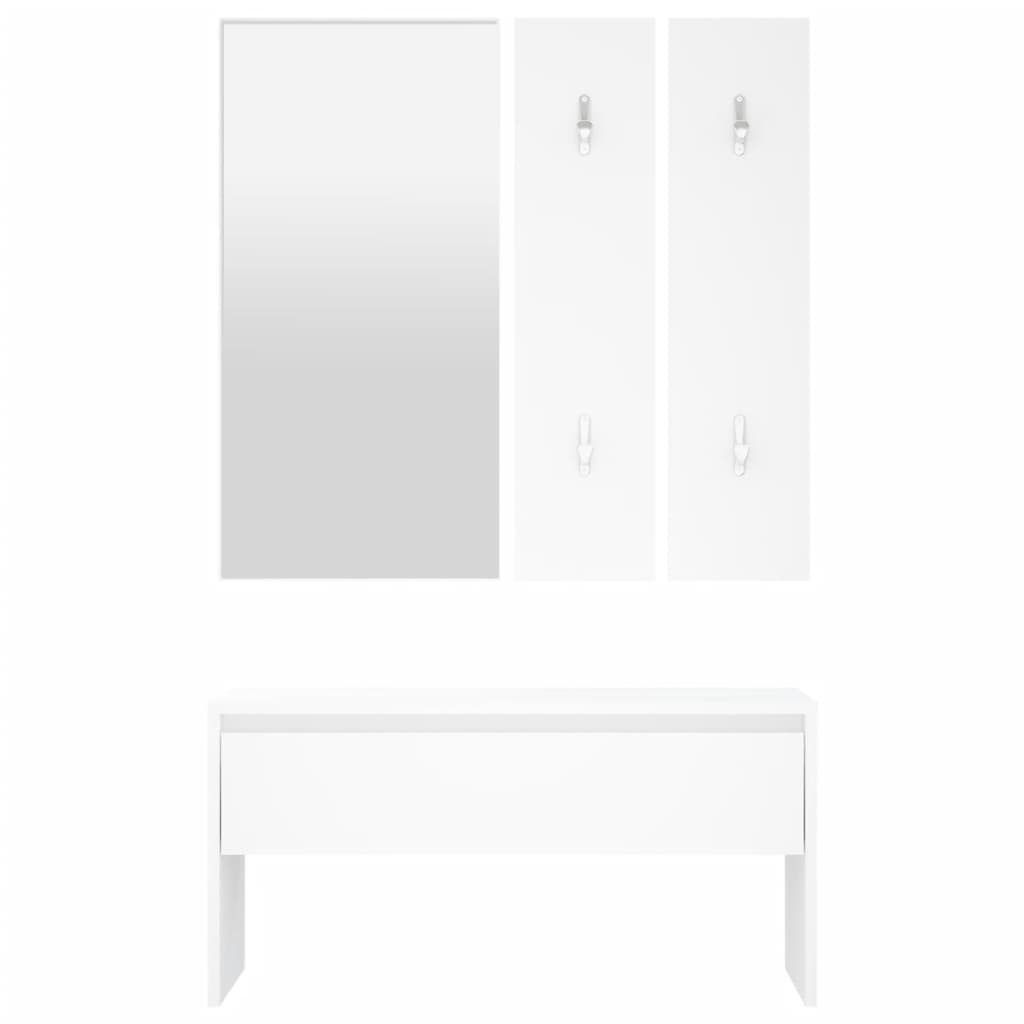 Ensemble de meubles de couloir Blanc Bois d'ingénierie - XIOS