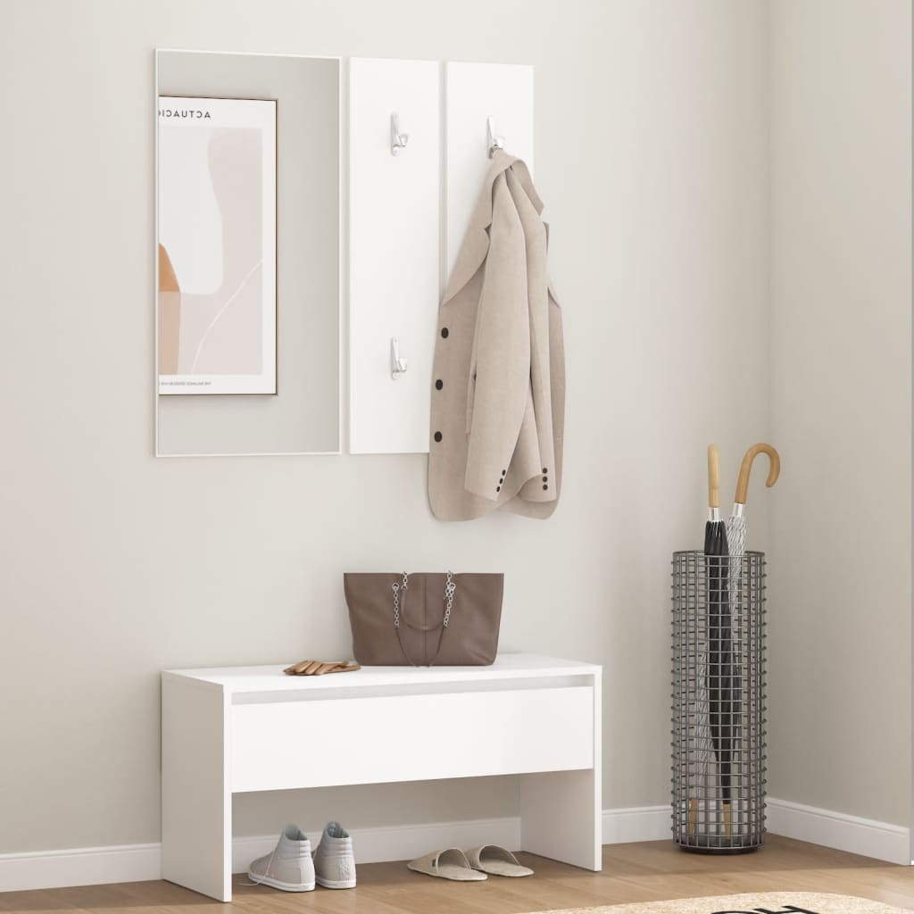 Ensemble de meubles de couloir Blanc Bois d'ingénierie - XIOS