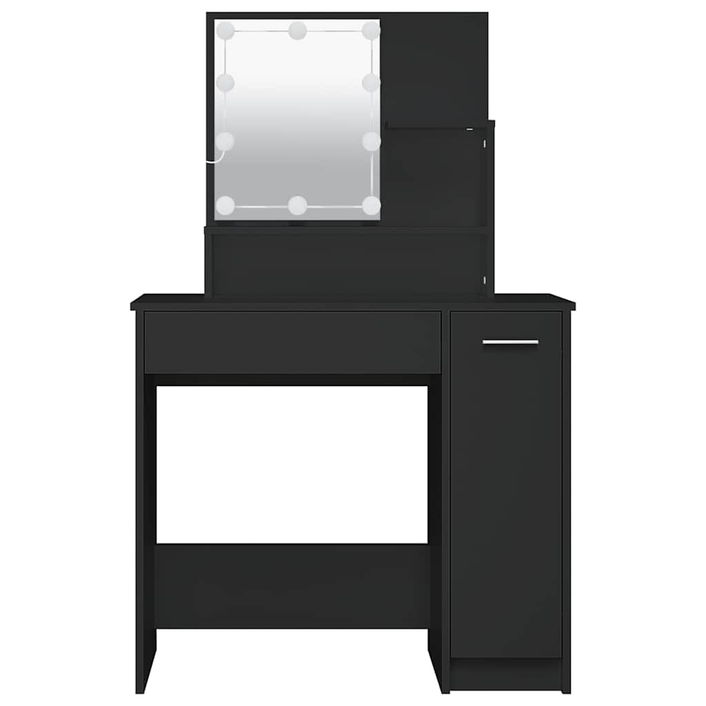Coiffeuse avec LED noir 86,5x35x136 cm - XIOS