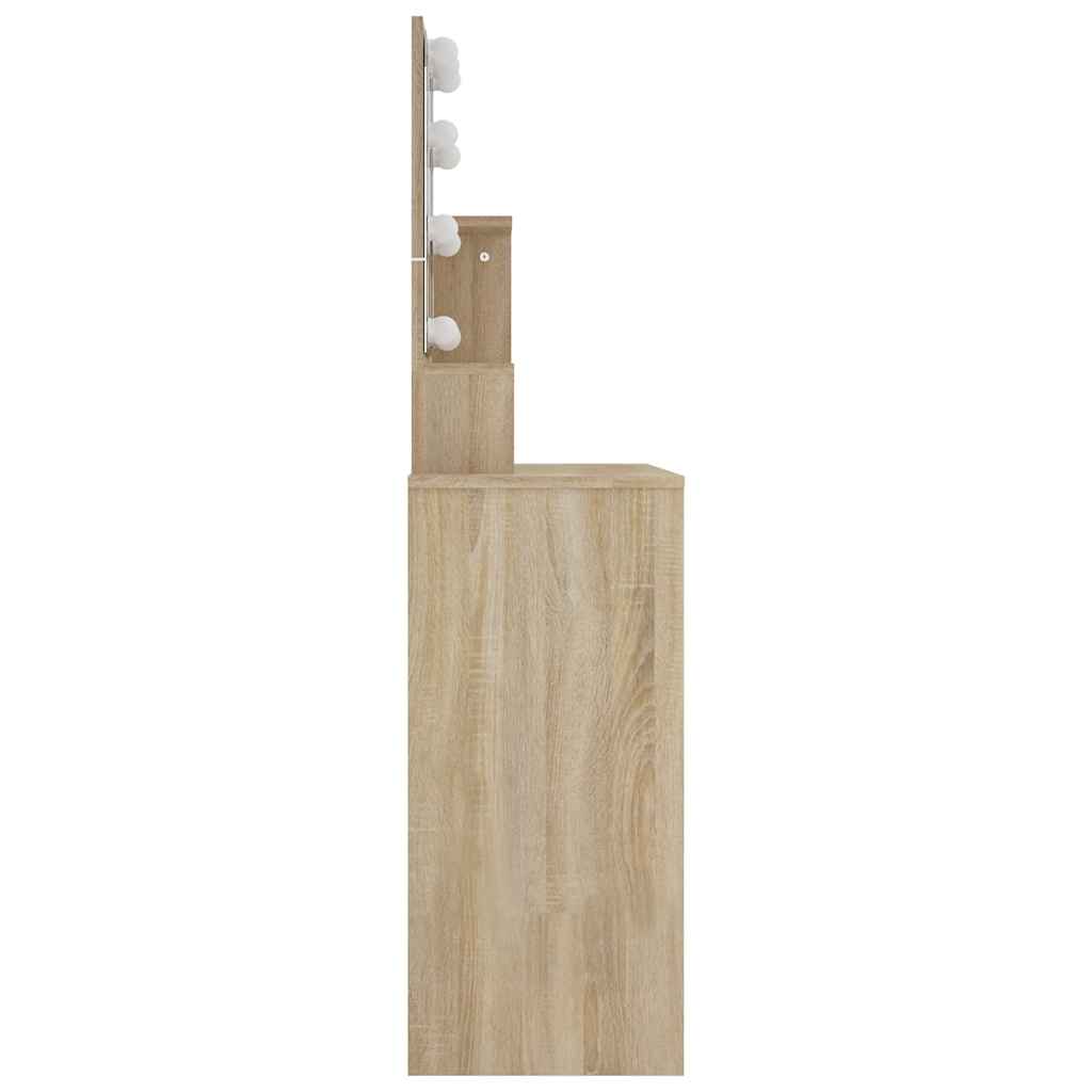 Coiffeuse avec LED chêne sonoma 86,5x35x136 cm - XIOS