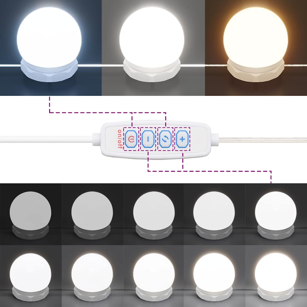 Coiffeuse avec LED chêne sonoma 86,5x35x136 cm - XIOS