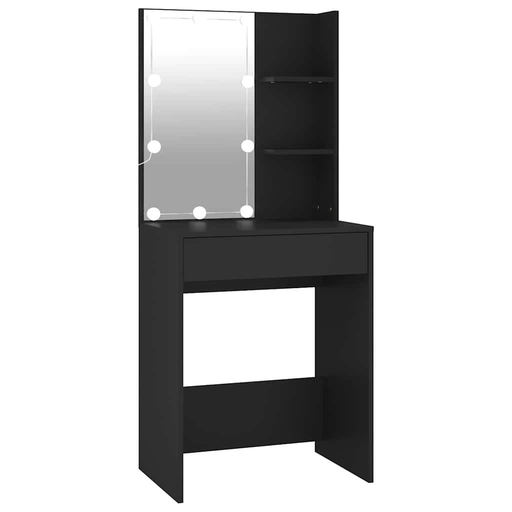 Coiffeuse avec LED Noir 60x40x140 cm - XIOS