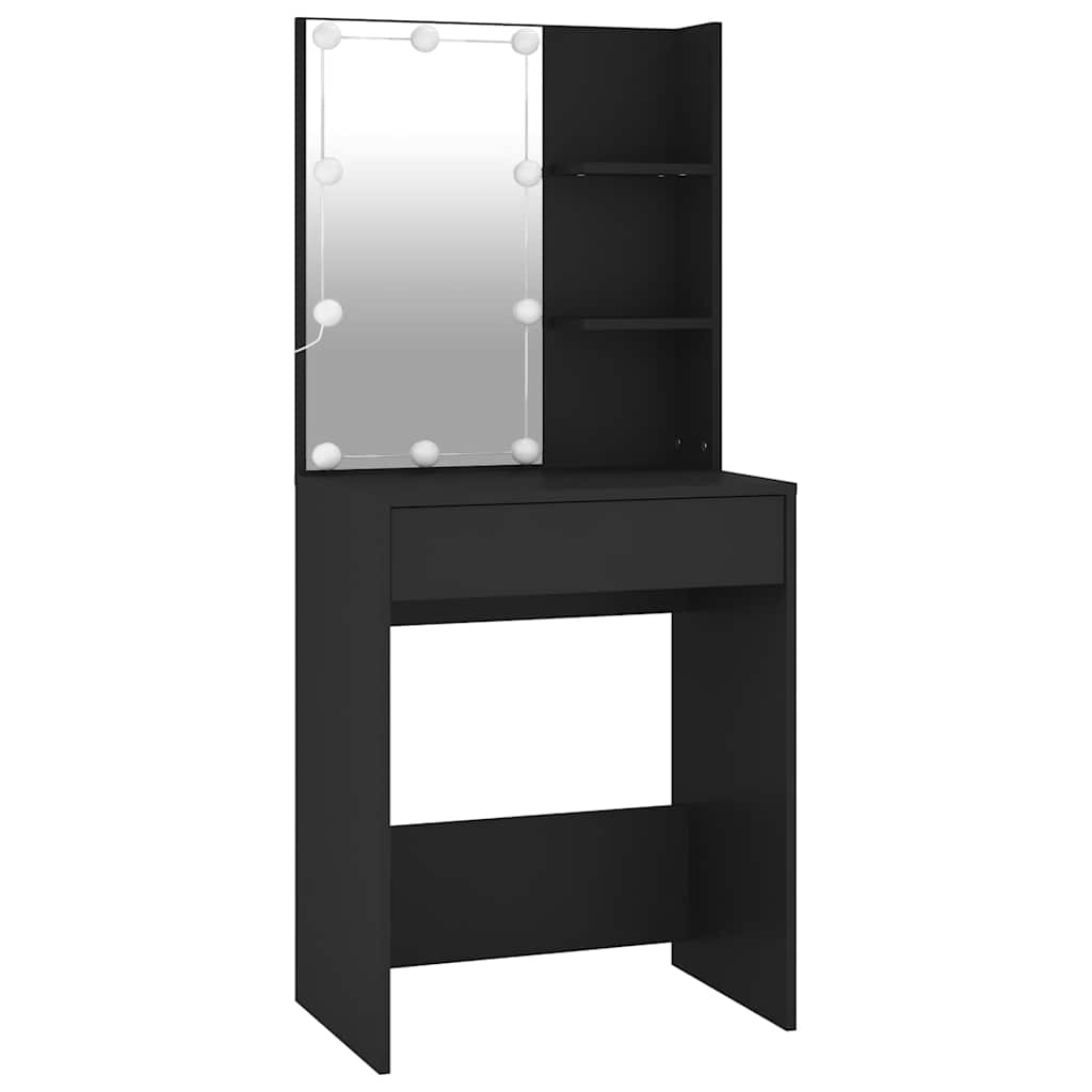 Coiffeuse avec LED Noir 60x40x140 cm - XIOS