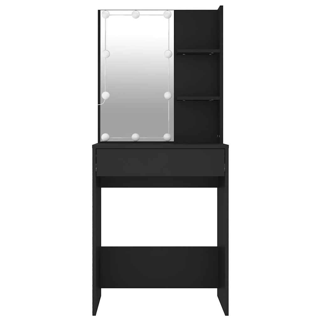 Coiffeuse avec LED Noir 60x40x140 cm - XIOS